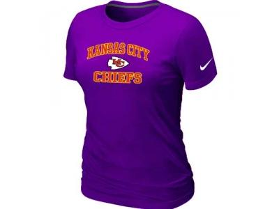 Women Kansas City Chiefs Heart & Soul Purple T-Shirt