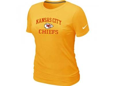 Women Kansas City Chiefs Heart & Soul Yellow T-Shirt