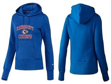 Women Kansas City Chiefs Logo Pullover Hoodie-- (1)