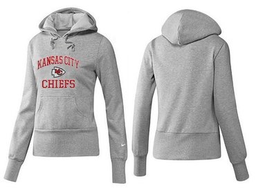 Women Kansas City Chiefs Logo Pullover Hoodie-- (6)