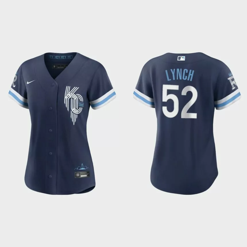 Women Kansas City Royals Daniel Lynch Navy 2022 City Connect Replica Jersey