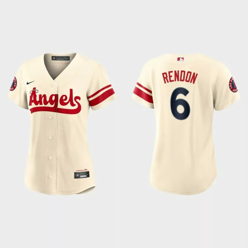 Women Los Angeles Angels Anthony Rendon Cream 2022 City Connect Replica Jersey