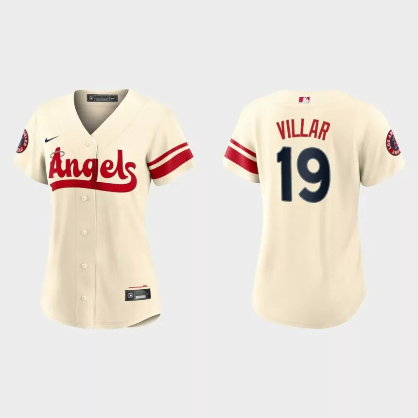 Women Los Angeles Angels Jonathan Villar Cream 2022 City Connect Replica Jersey