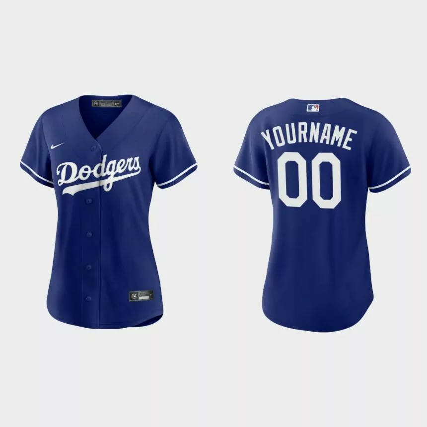 Women Los Angeles Dodgers Custom Royal Replica Alternate Jersey
