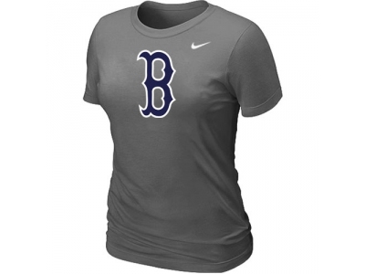 Women MLB Boston Red Sox Heathered NEW D.Grey Blended T-Shirt
