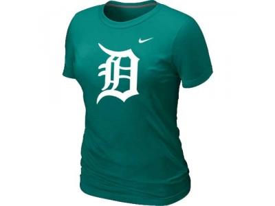 Women MLB Detroit Tigers Heathered L.Green NEW Blended T-Shirt