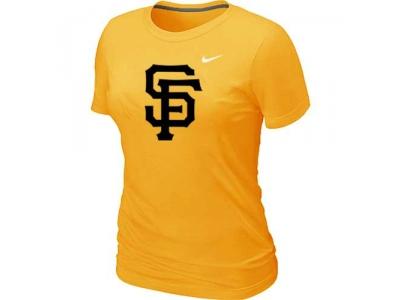 Women MLB San Francisco Giants Heathered Yellow NEW Blended T-Shirt