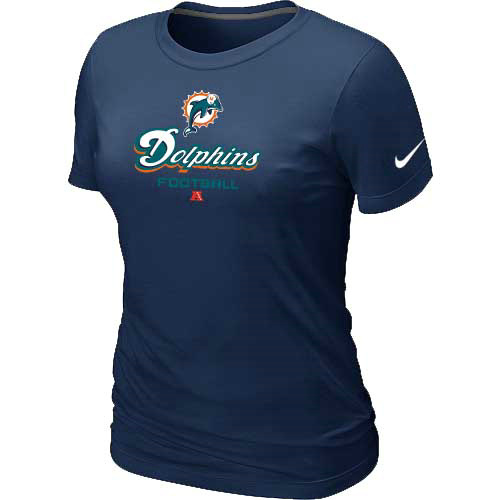 Women Miami Dolphins  D.Blue T-Shirt