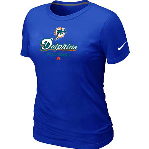 Women Miami Dolphins Blue T-Shirt