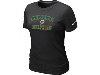 Women Miami Dolphins Heart & Soul Black T-Shirt