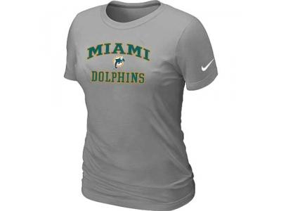 Women Miami Dolphins Heart & Soul L.Grey T-Shirt