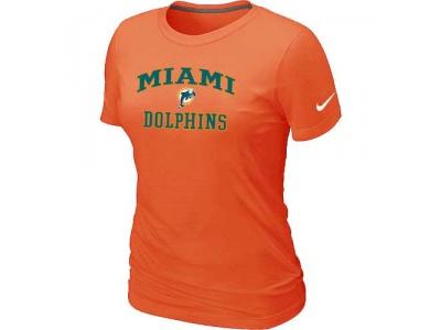 Women Miami Dolphins Heart & Soul Orange T-Shirt