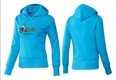 Women Miami Dolphins Logo Pullover Hoodie-- (44)
