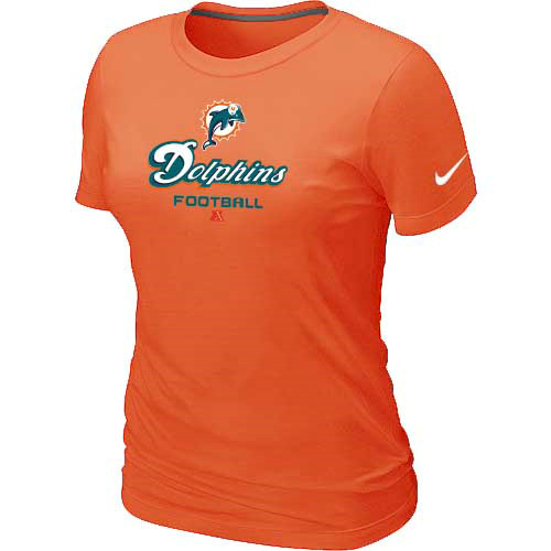 Women Miami Dolphins Orange T-Shirt