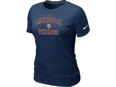 Women Minnesota Vikings Heart & Soul D.Blue T-Shirt