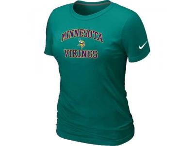 Women Minnesota Vikings Heart & Soul L.Green T-Shirt