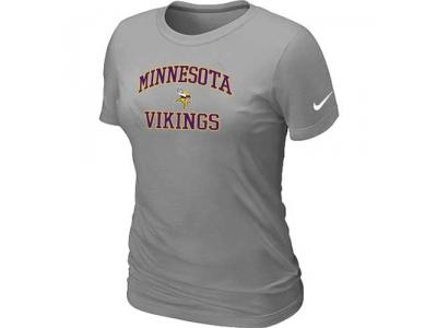 Women Minnesota Vikings Heart & Soul L.Grey T-Shirt
