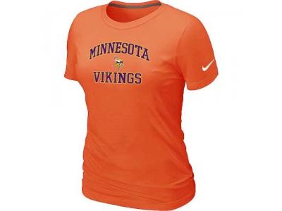 Women Minnesota Vikings Heart & Soul Orange T-Shirt