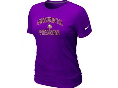 Women Minnesota Vikings Heart & Soul Purple T-Shirt