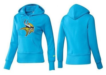 Women Minnesota Vikings Logo Pullover Hoodie-- (4)