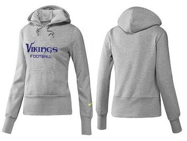 Women Minnesota Vikings Logo Pullover Hoodie-- (46)