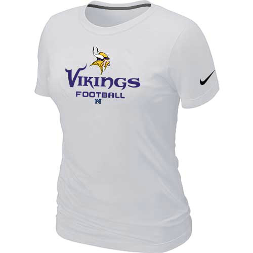 Women Minnesota Vikings White T-Shirt