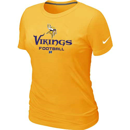 Women Minnesota Vikings Yellow T-Shirt
