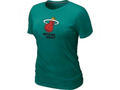 Women NBA Miami Heat Big & Tall Primary Logo L.Green T-Shirt