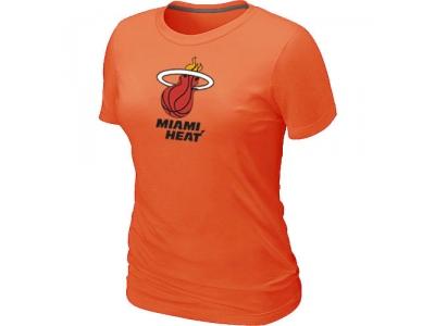 Women NBA Miami Heat Big & Tall Primary Logo Orange T-Shirt