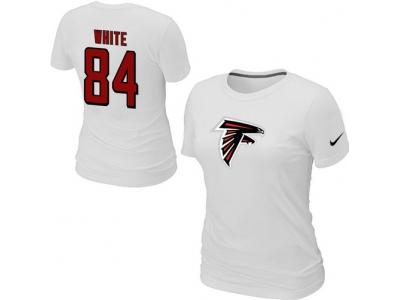 Women NEW Atlanta Falcons #84 white Name & Number T-Shirt White