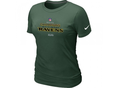 Women NEW Baltimore Ravens 2012 AFC Conference Champions Trophy Collection Long D.Green T-Shirt