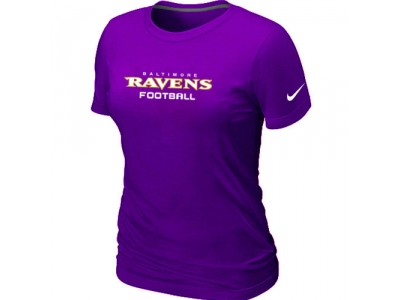 Women NEW Baltimore Ravens Sideline Legend Authentic Font T-Shirt PURPLE