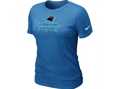 Women NEW Carolina Panthers Authentic Logo T-Shirt - L.Blue