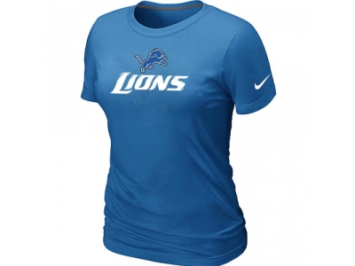 Women NEW Detroit Lions Authentic Logo T-Shirt L.Blue