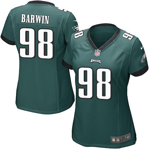 Women NEW Eagles #98 Connor Barwin Midnight Green Team Color Stitched NFL New Elite Jersey