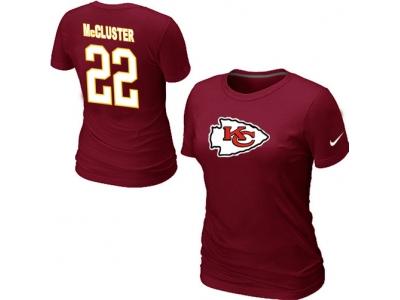 Women NEW Kansas City Chiefs #22 Dexter McCluster Name & Number T-Shirt Red