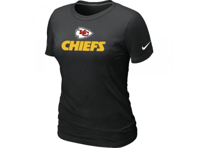 Women NEW Kansas City Chiefs Authentic Logo T-Shirt Black