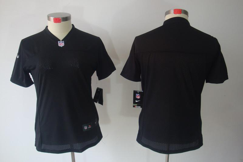 Women NEW NFL Oakland Raiders Blank Black Jerseys
