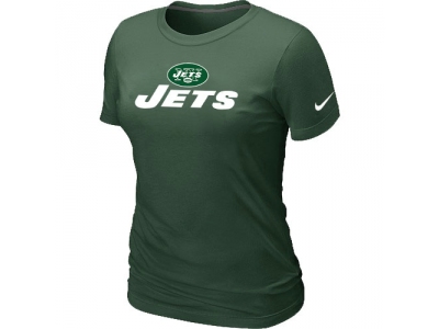 Women NEW New York Jets Authentic Logo T-Shirt - Team Green