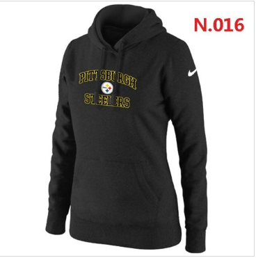 Women NEW Pittsburgh Steelers Heart & Soul Pullover Hoodie Black