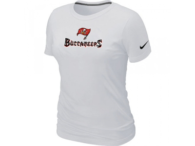 Women NEW Tampa Bay Buccaneers Authentic Logo T-Shirt - White