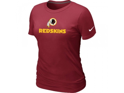 Women NEW Washington Redskins Authentic Logo T-Shirt Red