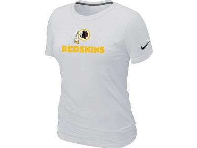 Women NEW Washington Redskins Authentic Logo T-Shirt White