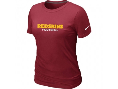 Women NEW Washington Redskins Sideline Legend Authentic Font T-Shirt Red