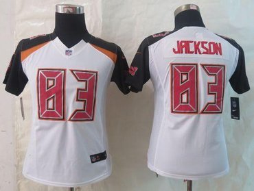 Women NFL Tampa Bay Buccaneers #83 Vincent Jackson White NFL New Jersey