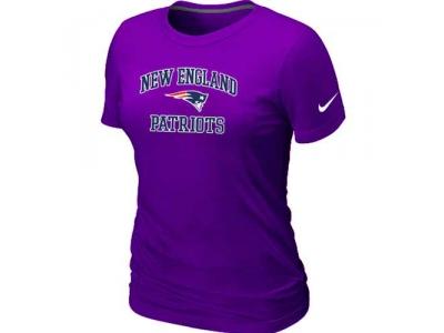 Women New England Patriots Heart & Soul Purple T-Shirt