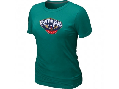 Women New Orleans Pelicans Big & Tall Primary Logo L.Green T-Shirt