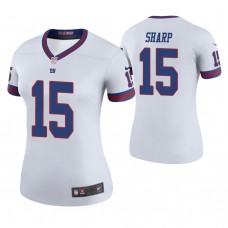 Women New York Giants #15 Hunter Sharp White Color Rush Legend Jersey