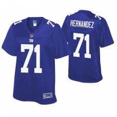Women New York Giants #71 Will Hernandez Royal Pro Line Player Jersey