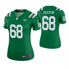 Women New York Jets #68 Kelvin Beachum Green Color Rush Legend Jersey